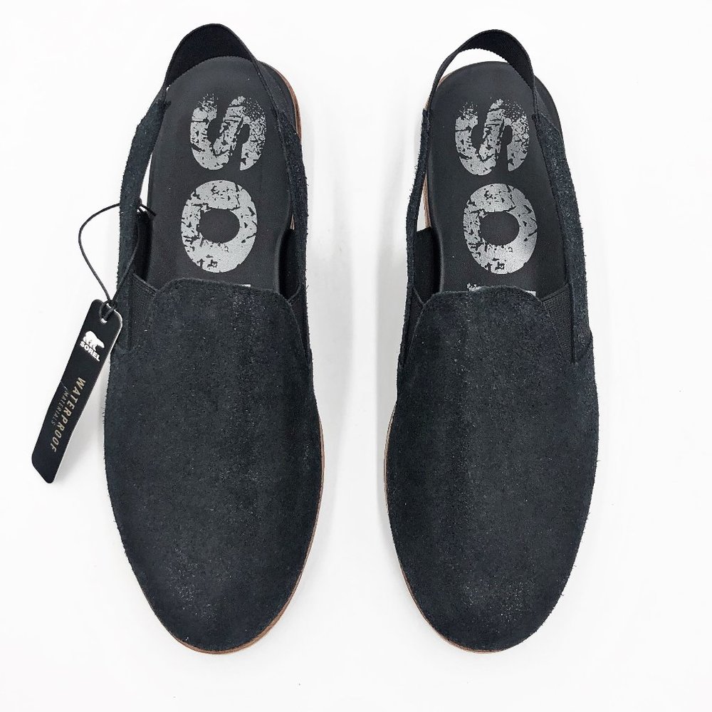 Sorel | Black Suede Ella Slingback Sandals, worn once